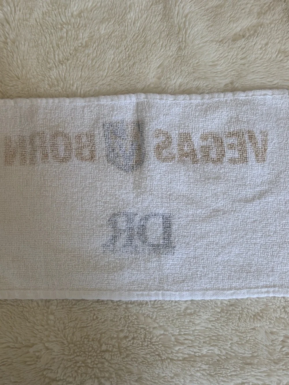 Vegas Born Rally Towel Golden Knights NHL Hockey White Terry Cloth Battle Logo